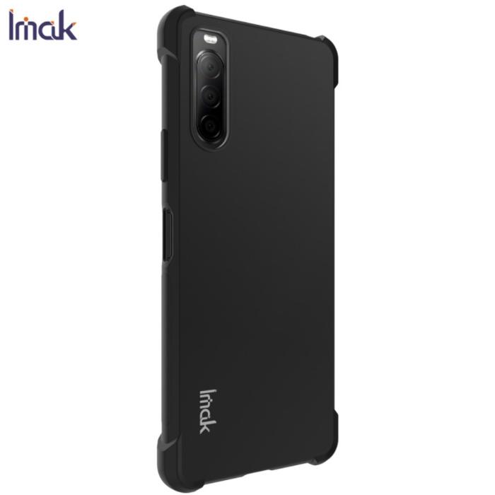 Imak - IMAK TPU Skal + Skärmskydd Sony Xperia 10 II - Metal Black