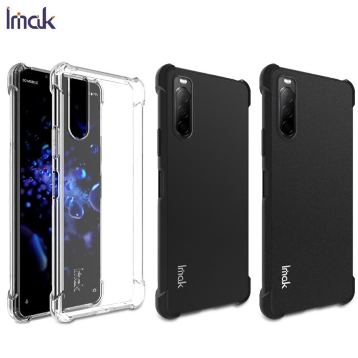 Imak - IMAK TPU Skal + Skärmskydd Sony Xperia 10 II - Metal Black