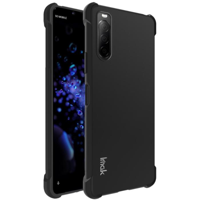 Imak - IMAK TPU Skal + Skärmskydd Sony Xperia 10 II - Metal Black