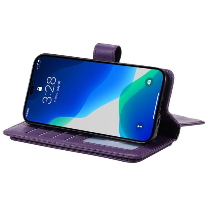 OEM - iPhone 14 Pro Max Plånboksfodral KT PU Läder - Lila