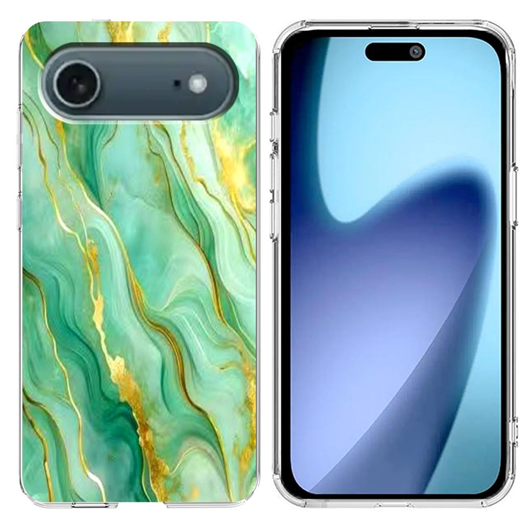 iPhone Air Mobilskal Marble Pattern Printing Soft - Grön | 2353 | AlltMobil