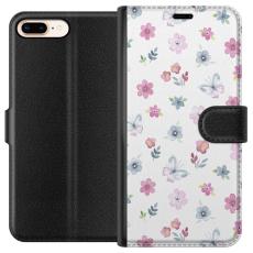 iSecrets - Plånboksfodral till Apple iPhone 8 Plus med Blommor och fjärillar