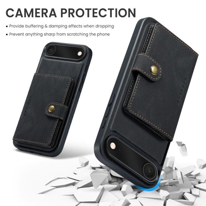 OEM - JEEHOOD Mobilskal till iPhone Air Konstläder + Plast - Svart