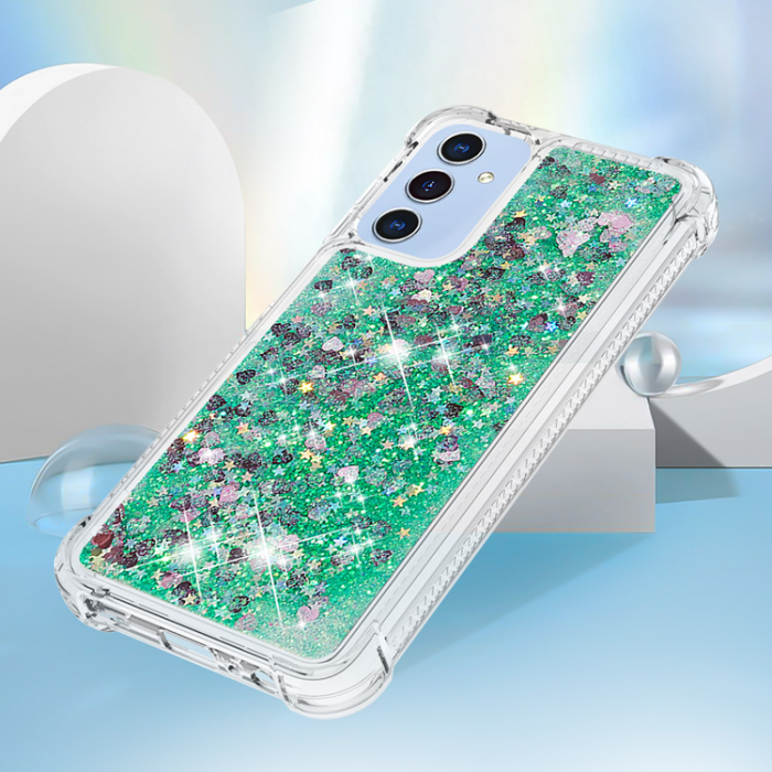 A-One Brand - Galaxy A17/A26 Mobilskal Glitter Quicksand TPU - Grön