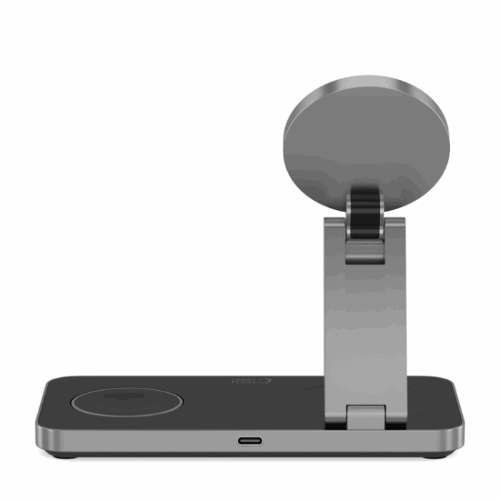 Tech-Protect - 3-in-1 Magsafe Trådlös Laddare iPhone, Apple Watch, AirPods Qi 15W