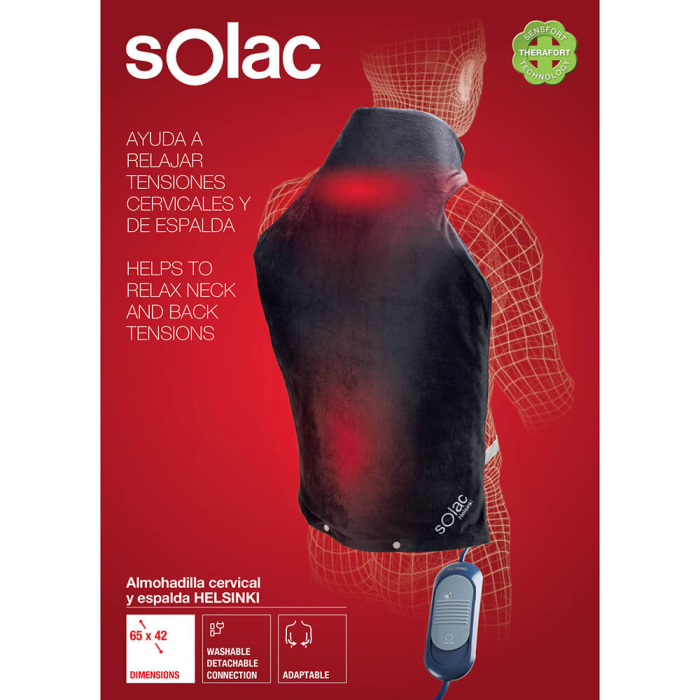SOLAC - SOLAC Ergonomisk Värmedyna Helsinki Nacke & Ländrygg