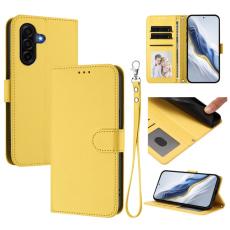 OEM - Samsung Galaxy A37 Pl&aring;nboksfodral Konstl&auml;der St&auml;llfunktion - Gul