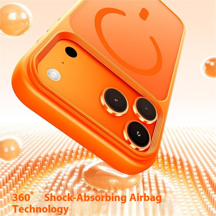 A-One Brand - iPhone 17 Pro Max Mobilskal MagSafe Skin-Feel Rubberized - Orange