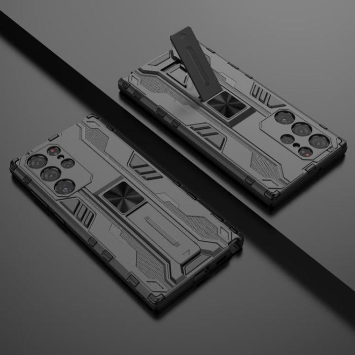 OEM - ShockProof Kickstand Skal Galaxy S22 - Röd
