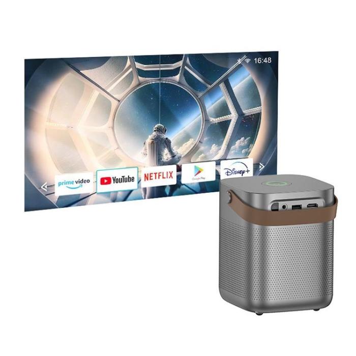 Hoco - Hoco Projektor med Android-Programvara Wi-Fi Bluetooth 720P DT4 - Grå