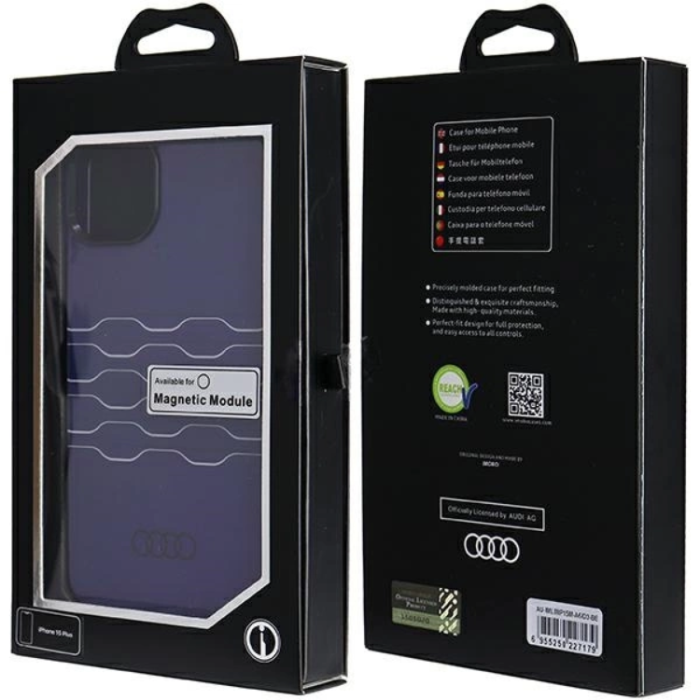 Audi - Audi iPhone 15/14 Plus Mobilskal Magsafe IML - Blå