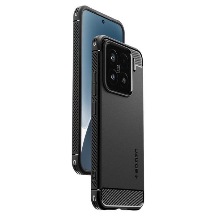Spigen - Spigen Xiaomi 15 Mobilskal Rugged Armor - Matt Svart