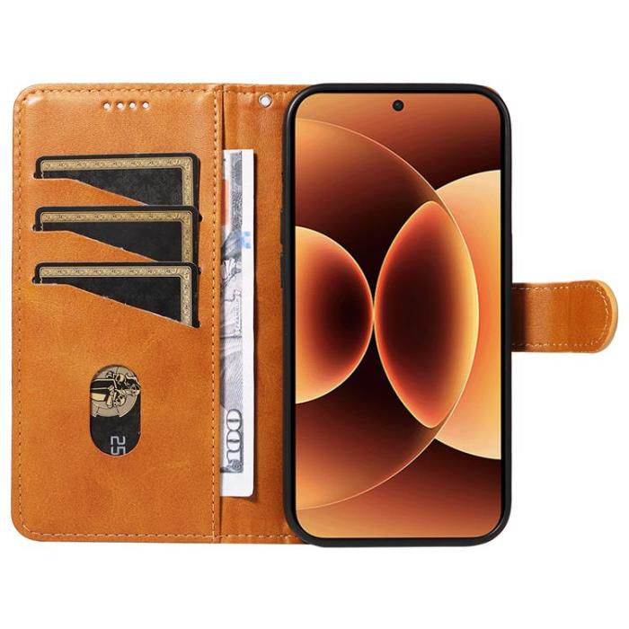 A-One Brand - Xiaomi 17 Pro Max Plånboksfodral T Shape Lines - Brun