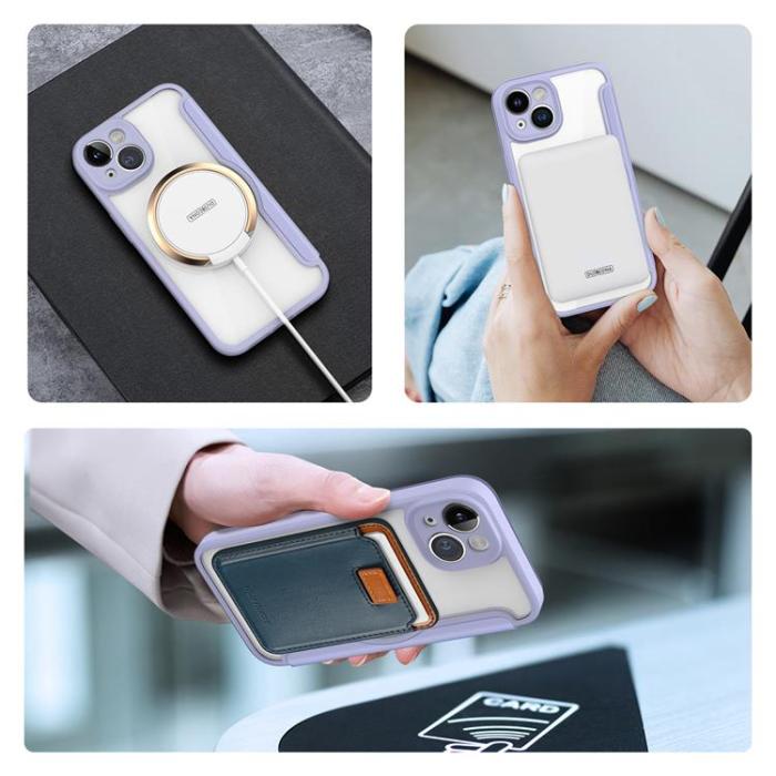 Dux Ducis - Dux Ducis iPhone 14 Plånboksfodral Magsafe Skin X Pro - Lila