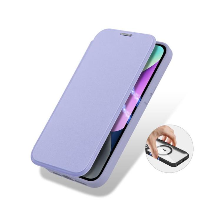 Dux Ducis - Dux Ducis iPhone 14 Plånboksfodral Magsafe Skin X Pro - Lila