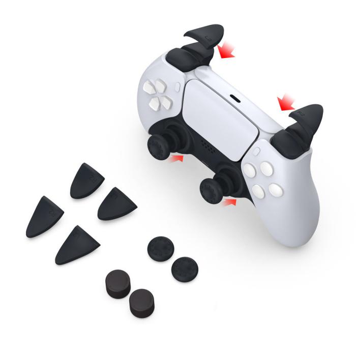 UTGATT - Dobe overlay kit for PS5 controller - Svart