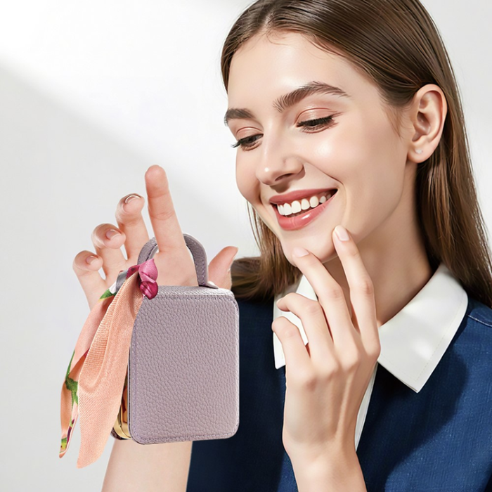A-One Brand - Galaxy Z Flip 7 Mobilskal Tote med Spegel - Lila