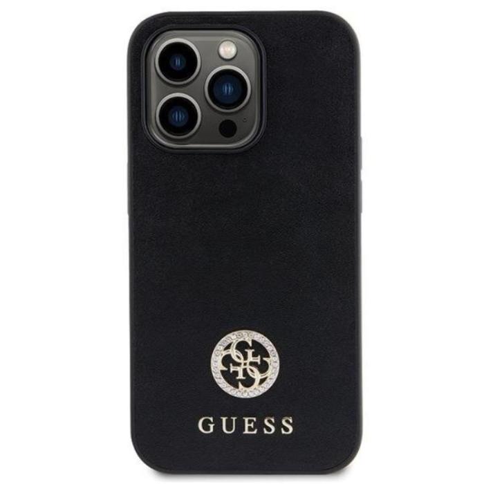 Guess - Guess iPhone 15 Pro Max Mobilskal Strass Metal Logo - Svart