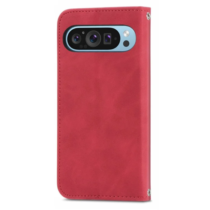 A-One Brand - Google Pixel 10/10 Pro Plånboksfodral Retro - Röd