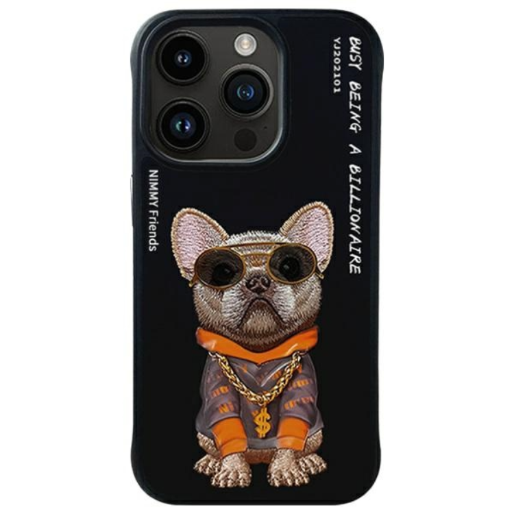 Nimmy iPhone 15 Pro Mobilskal Glasses Cool Dog - Svart | 2353 | AlltMobil