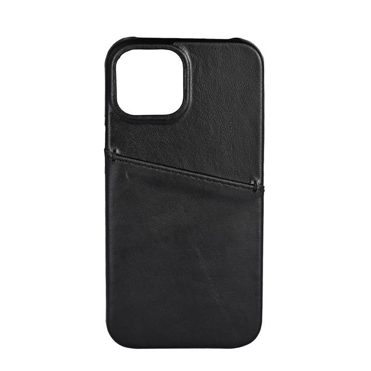 BUFFALO äkta läder Skal iPhone 13 mini - Svart