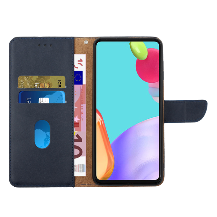 A-One Brand - OnePlus Nord 5 Plånboksfodral Nappa textur Äkta läder - Blå