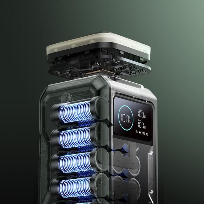 Joyroom - Joyroom Powerbank 75000mAh 100W 3xUSB-C 3xUSB-A - Grön