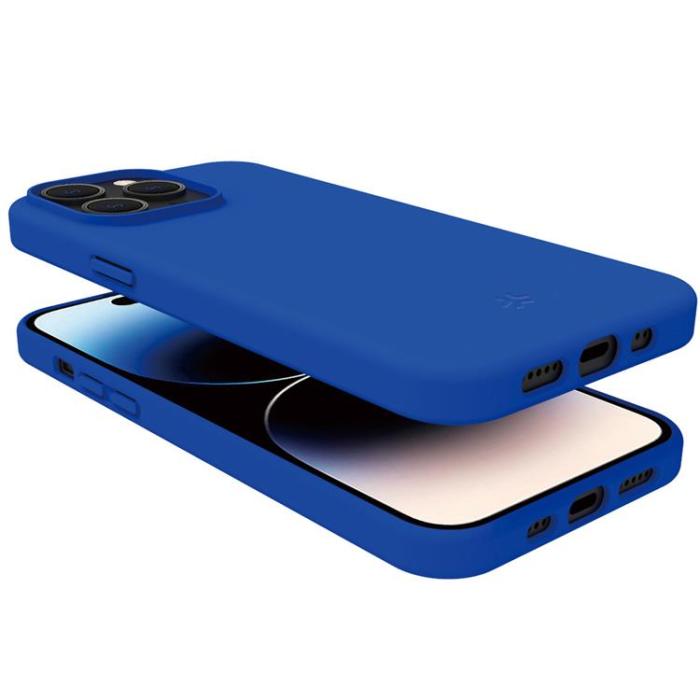 Celly - Celly iPhone 16 Pro Mobilskal Cromo Soft Rubber - Blå
