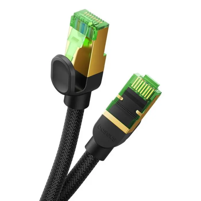 BASEUS - Baseus Nätverkskabel cat. 40Gbps 8m - Braided Svart