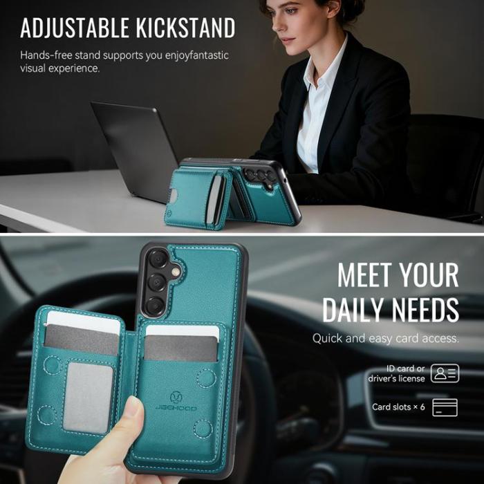 OEM - JEEHOOD Samsung Galaxy A35 5G Mobilskal KonstLäder - Blå