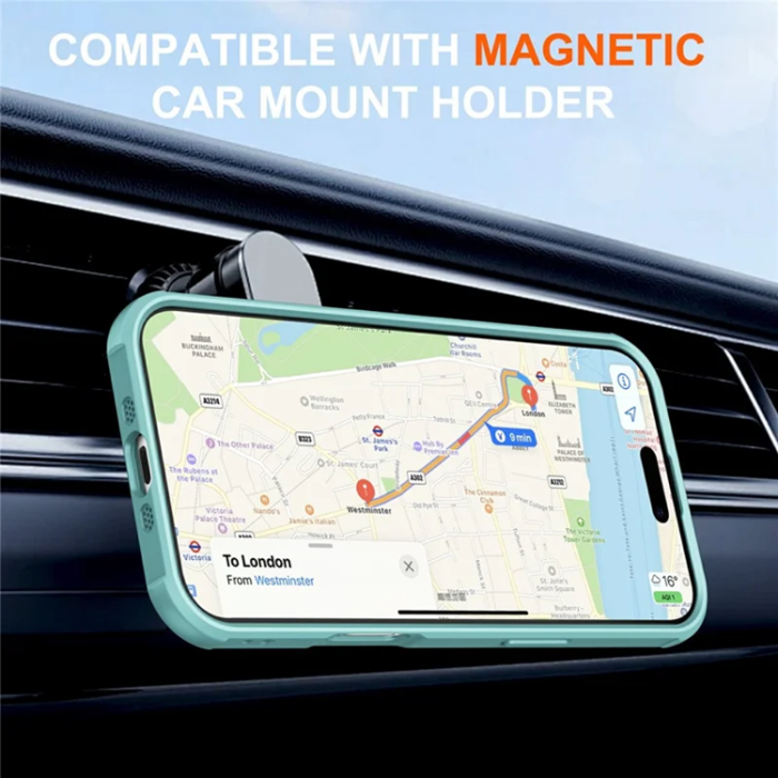 A-One Brand - iPhone Air Mobilskal MagSafe Kickstand TPU + PC - Lake Blå