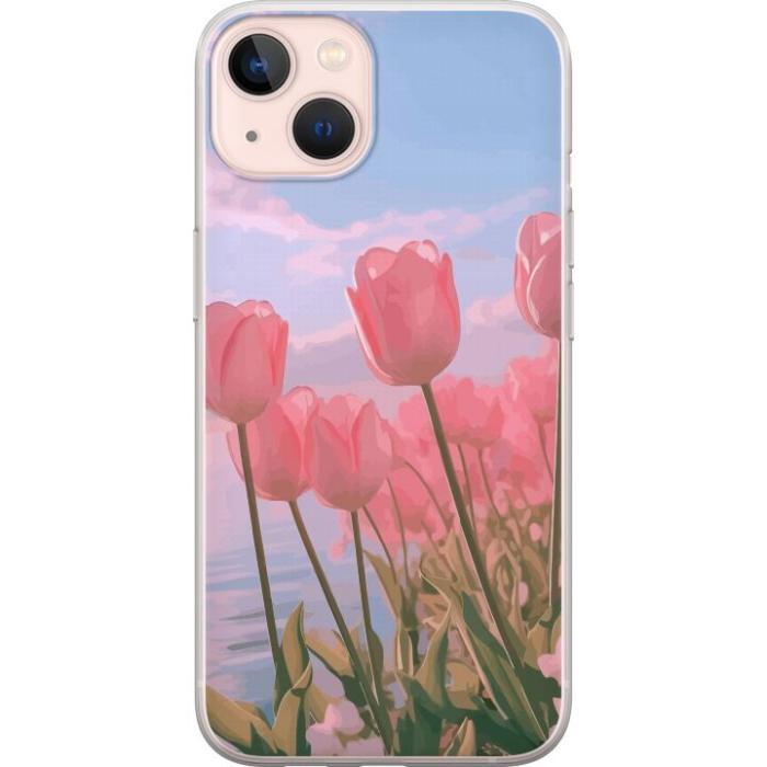 iSecrets - Mobilskal till Apple iPhone 13 mini med Rosa Tulpaner