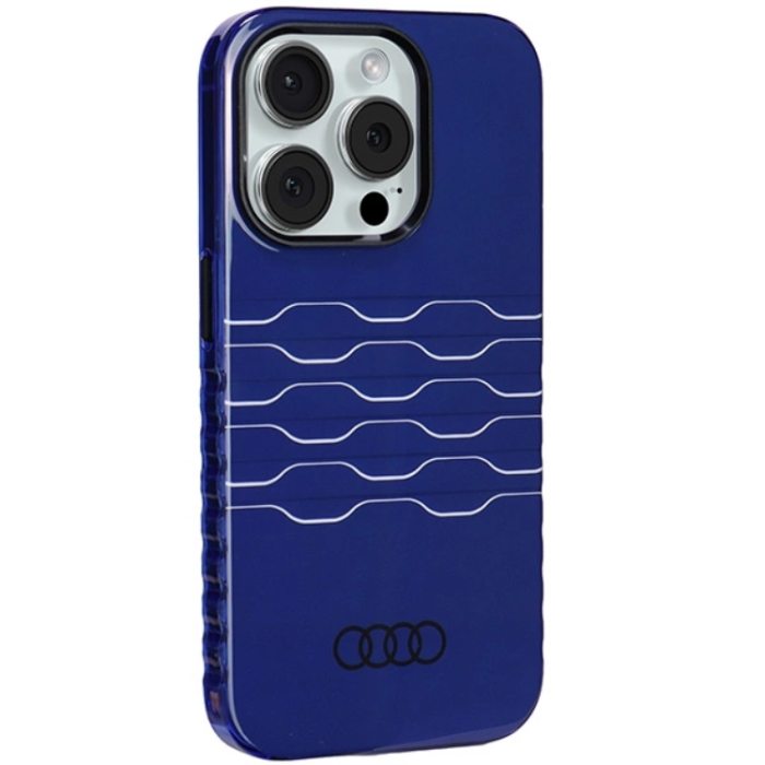 Audi - Audi iPhone 15 Pro Mobilskal Magsafe IML - Blå