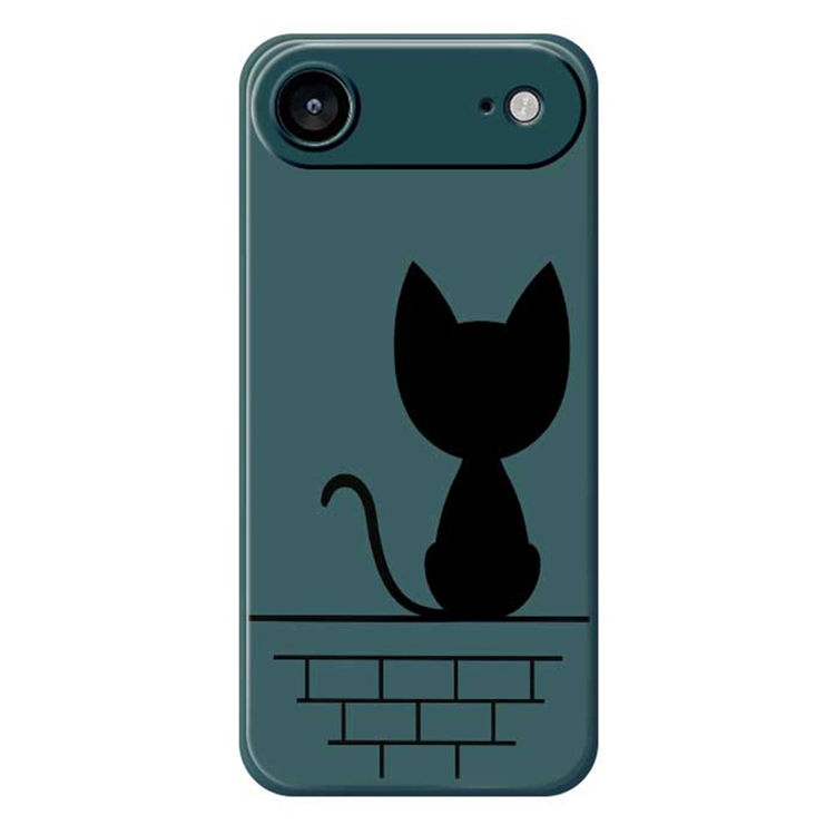 iPhone Air Mobilskal Black Cat on the Wall - Grön | 2353 | AlltMobil
