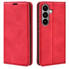 OEM - Samsung Galaxy S26 Fodral KonstL&auml;der Touch - R&ouml;d