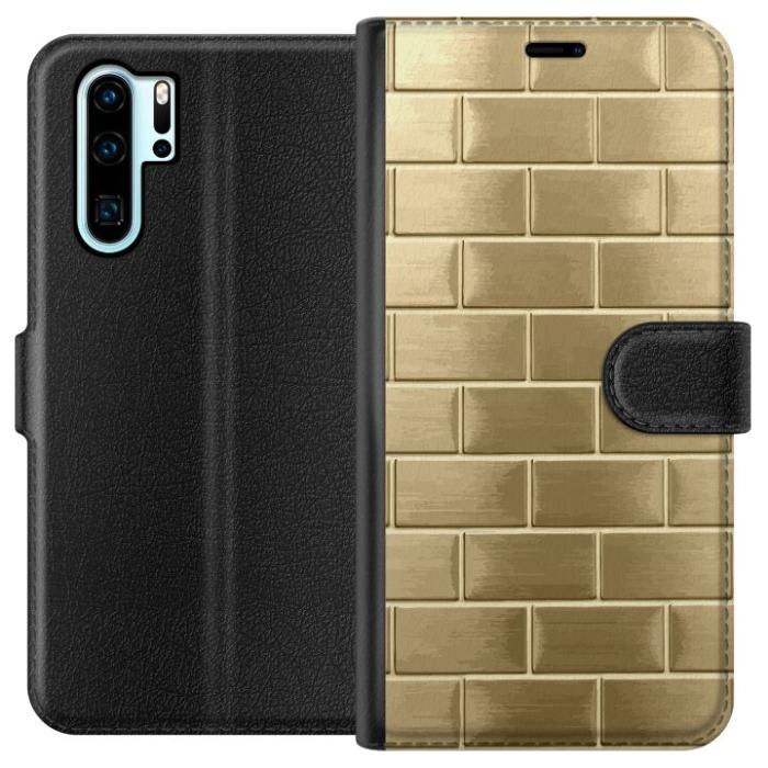 iSecrets - Plånboksfodral till Huawei P30 Pro med Gyllene Murstenar