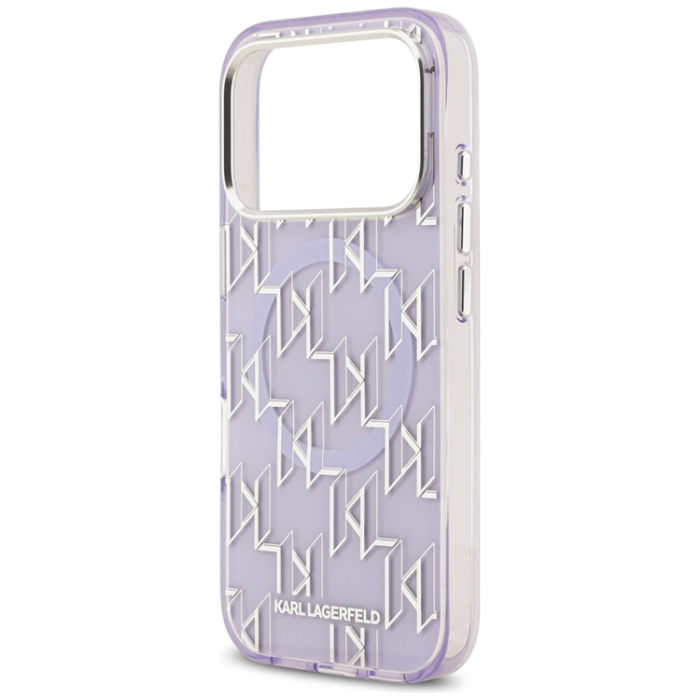 KARL LAGERFELD - Karl Lagerfeld iPhone 17 Pro Mobilskal Magsafe KL Monogram - Lila