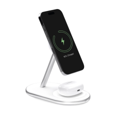 Puro - Puro 2in1 MagSafe Trådlös Laddare iPhone, AirPods - Vit