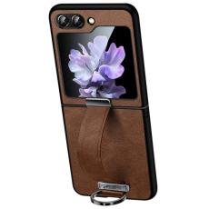 SULADA - SULADA Fashion Series Mobilskal till Galaxy Z Flip7 FE 5G L&auml;der Brun