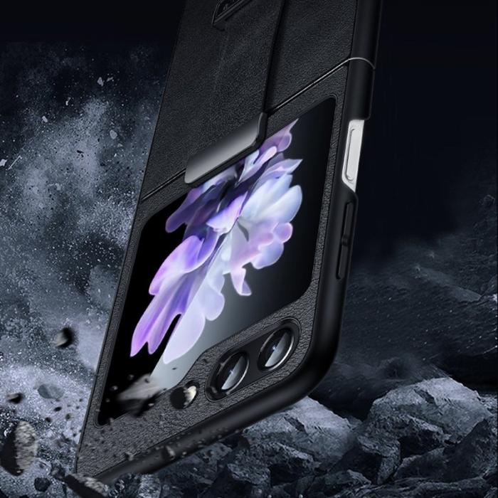 SULADA - SULADA Fashion Series Mobilskal till Galaxy Z Flip7 FE 5G Läder Blå