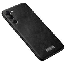 SULADA - SULADA Mobilskal till Galaxy S24 PU L&auml;der TPU PC Bakcover Svart