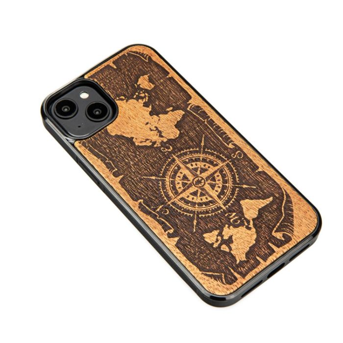 Bewood - Bewood iPhone 15 Plus Mobilskal Compass Rose Merbau