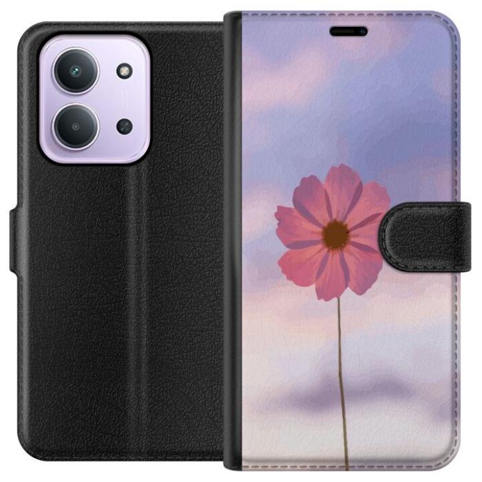 iSecrets - Plånboksfodral till Xiaomi Redmi 15C med Rosa blomma