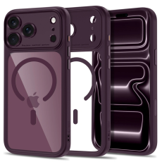 Tech-Protect - Tech-Protect Mobilskal F&ouml;r iPhone 18 Pro Magsafe Magpeak - Burgundy/Clear