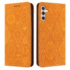 OEM - Pl&aring;nboksfodral f&ouml;r Samsung Galaxy S26 Konstl&auml;der St&auml;ll - Gul