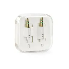 OEM - Platt AUX kabel 3.5mm Jack vit 1m