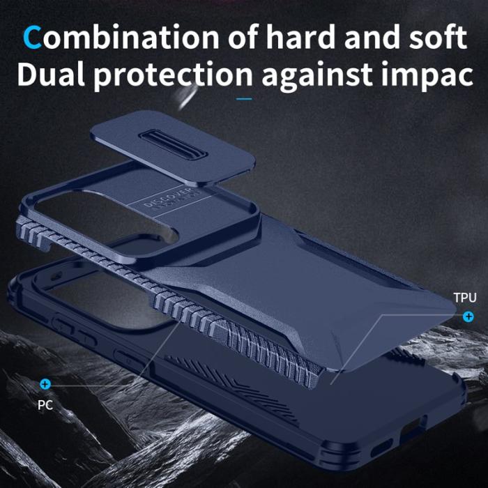 OEM - Mobilskal för Samsung Galaxy S26 Camshield TPU + PC - Blå