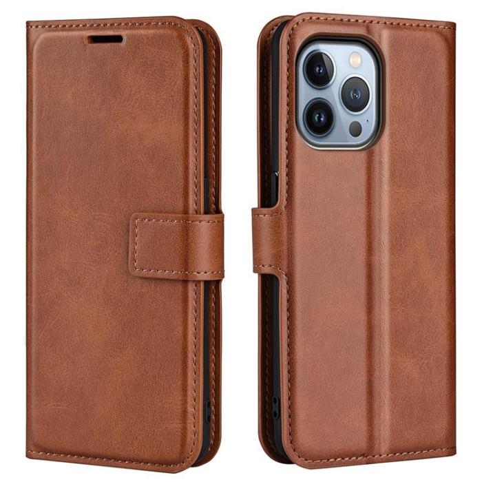 OEM - Flip Folio iPhone 14 Pro Max Plånboksfodral - Brun