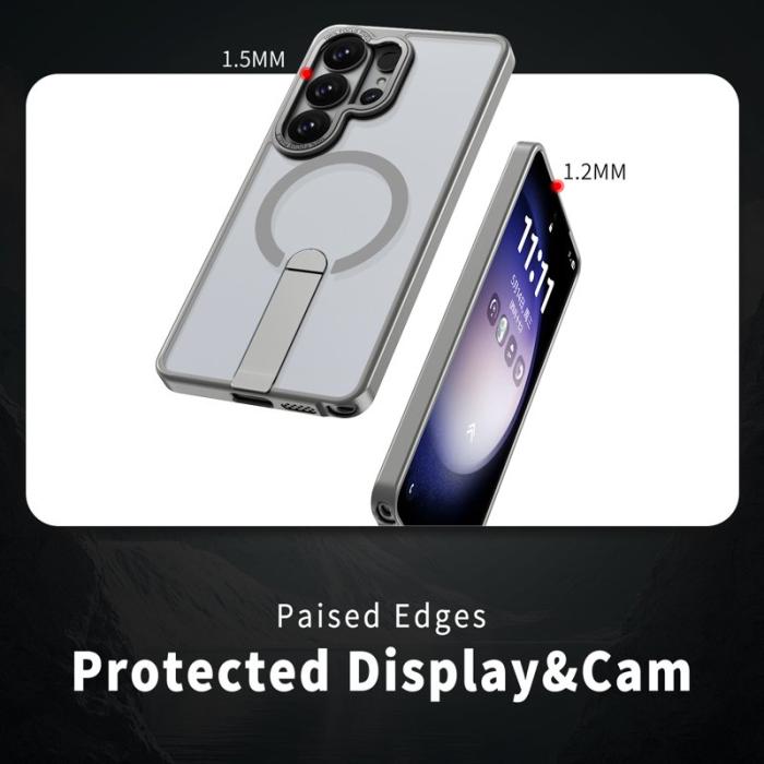 OEM - Mobilskal för Samsung Galaxy S26 Ultra Magnetiskt Kickstand TPU - Titangrå