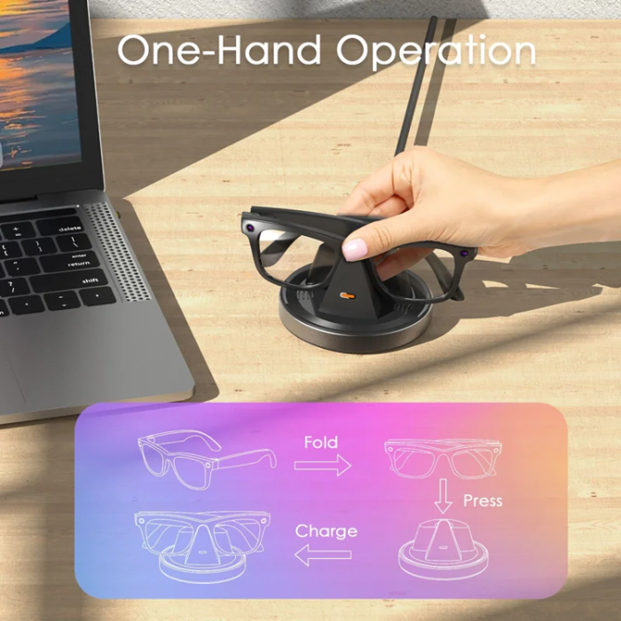 A-One Brand - Snabbladdande Halkfri Laddningsdocka För Meta Ray-Ban & Oakley Smarta Glasögon